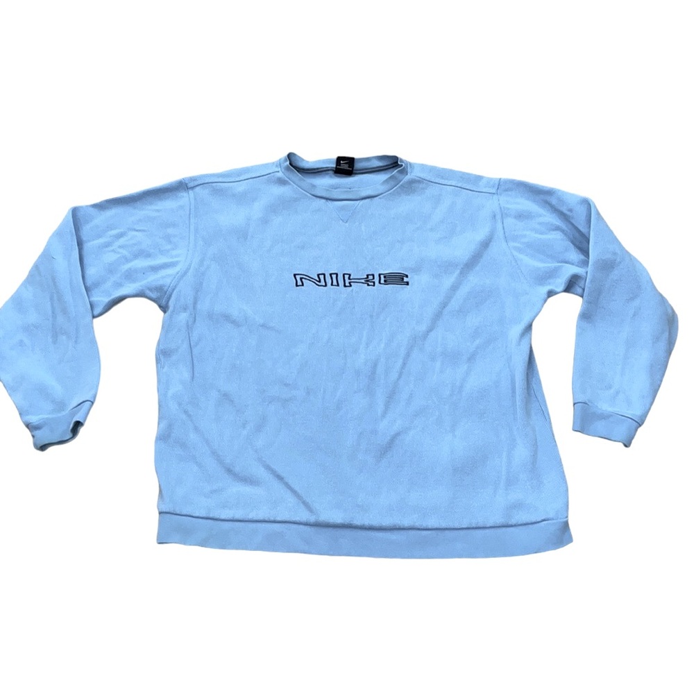 NIKE Pale Blue Mens Cotton Sweater~Sz XXL